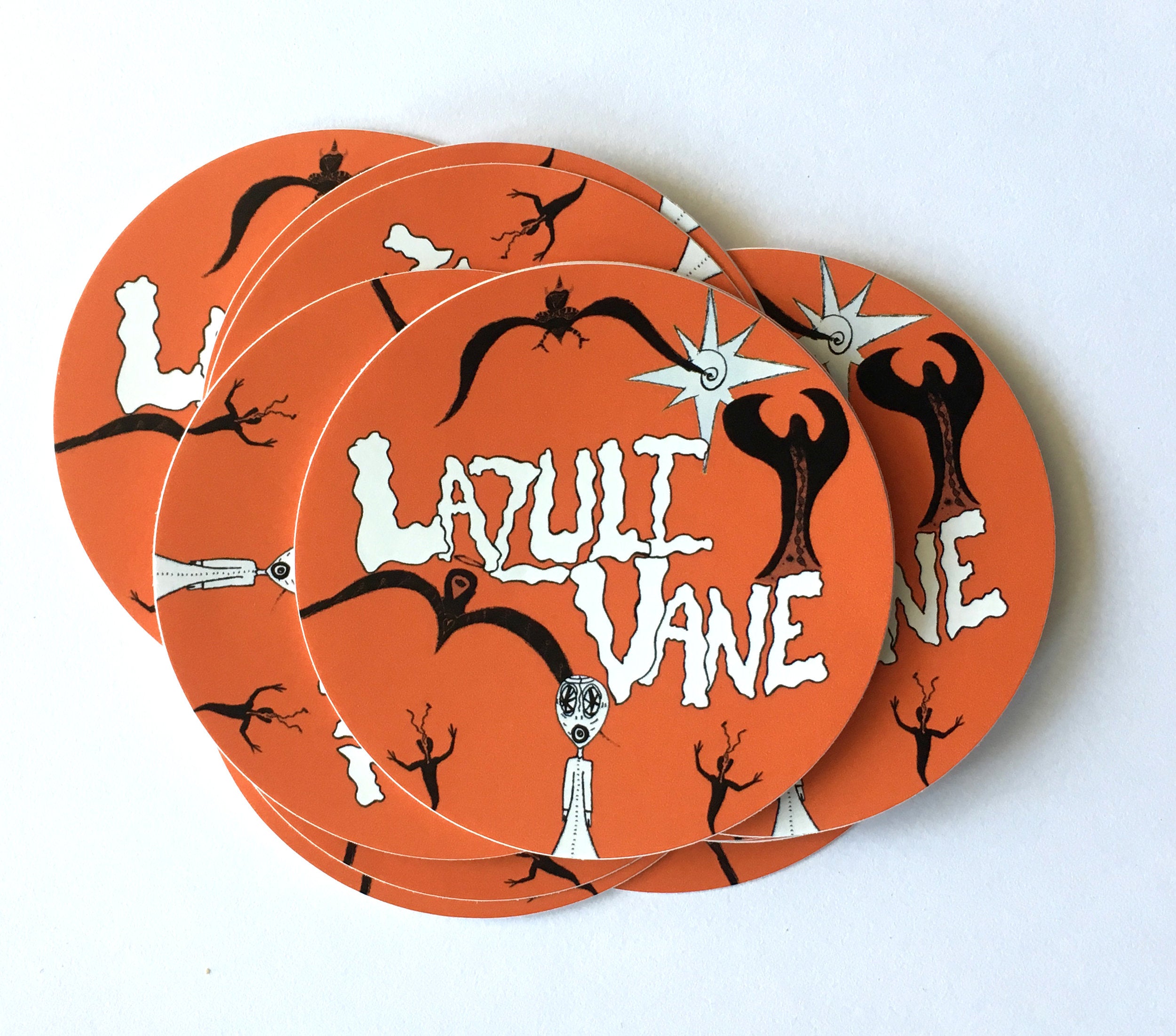 Orange Dark Gods sticker